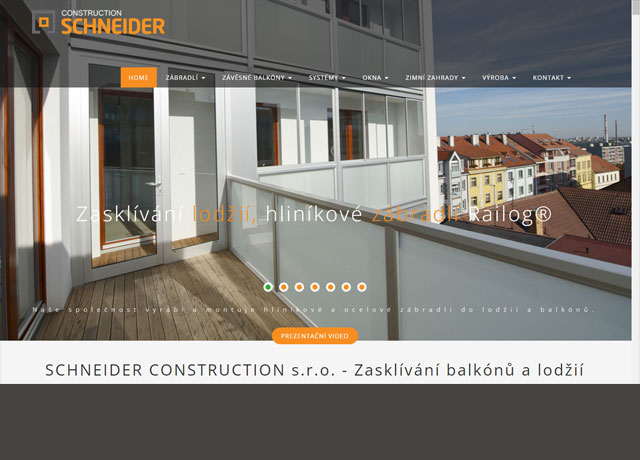 SCHNEIDER CONSTRUCTION s.r.o. - Zasklívání balkónů a lodžií